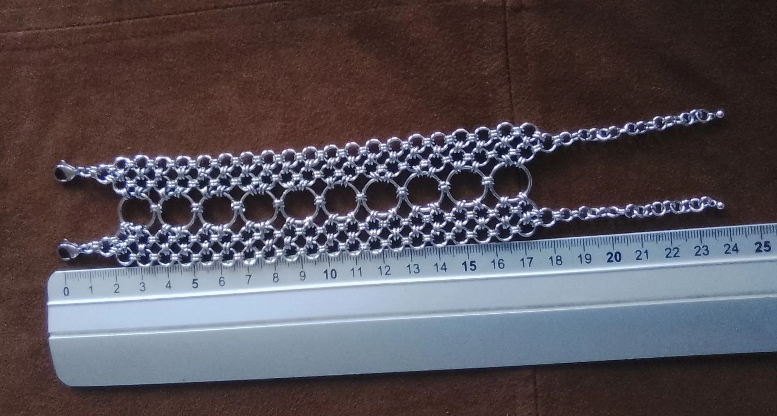 Unisex Japanese chainmail cuff bracelet – photo 5